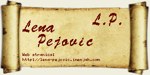 Lena Pejović vizit kartica